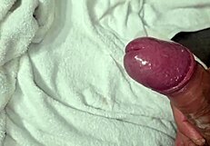 damn she gasps moans spits on his huge cock slow intense handjob loads of cum to swallow