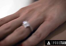 ambitious sarah vandella rides teen player's cock at work