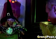 i ride reverse cowgirl on old grandfather's cock shaved blonde teen pussy gripping tight