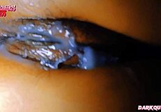 wow! myanmar babe's pussy overflows with hot creampie cumshot