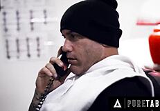 ambitious sarah vandella rides teen player's cock at work