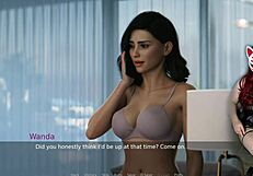 Ms denvers plays taboo game with stepsister in see through fishnets and big tits