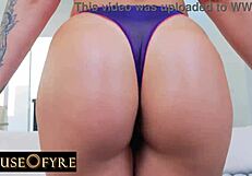 Houseofyre's lucky kay blonde big ass oiled natural tits bounce in pov doggystyle muff dive