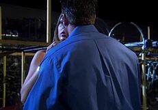 AVY SCOTT GETS MECHANIC CUM ON SHAVED TWAT