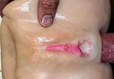 plunging deep into fuck doll's tight anal hole