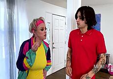 nicole doshi's big tits asian milf yoga pussy gets reverse piledriver hammered hard