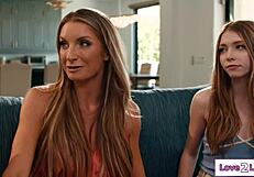 stepfamily bonds tighter with milf teen pussy licking threesome