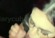 young whore grabs stranger's black cock through glory hole