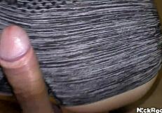 Step sister bends over during workout for sudden rough pounding