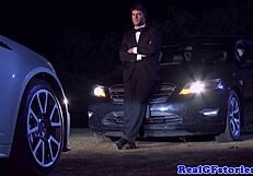 hey, that hairy housewife gets totally dominated outdoors in heels... rough finish!