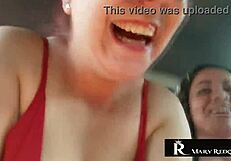 NATASHA'S WILD CAR FLASH AND DIRTY TALK