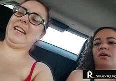 NATASHA'S WILD CAR FLASH AND DIRTY TALK