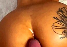 tinder slut gets anal creampie from curvy big tits date after sloppy blowjob