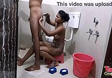 pretty indian college girl deepthroats bends sucks begs for creampie in shower