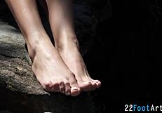 Kinky European Babe Delivers Footjob Erotic Facial Climax