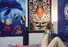 behind the scenes i'm riding dick doggystyle with loud moans and missionary pussy pounding