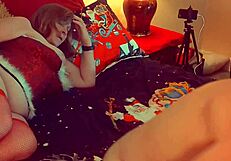 Granny Carmen's Christmas in July: Sucking Santa, Riding Cock, and Sleighing Cum