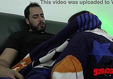amateur brazilian teen in lingerie takes anal pounding till gaping in the dark