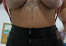 flashing my tits in a slutty short skirt like a naughty exhibitionist