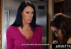 milf reagan foxx spanks naughty pawg stepbae leana lovings into tribbing orgasm