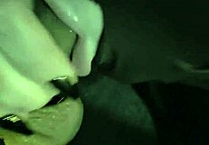 I love giving this goth a blindfolded sensual blowjob till she swallows
