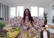 hey this busty brazilian shemale gives an epic blowjob then pounds ass bareback at the retreat house