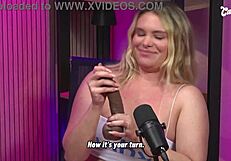 gostosa safada flashes her feet then gives a sloppy deep blowjob lesson on monster cock