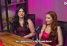 gostosa safada flashes her feet then gives a sloppy deep blowjob lesson on monster cock