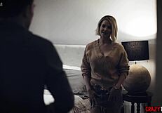 hey stepson need help with that hard cock? milf stepmom blows you deep while you gag her throat