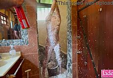 i punish cheating slave with humiliating foam bath and body writing shame