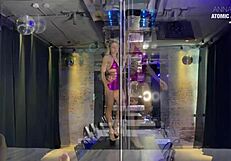 blonde slut fucked rough after lapdance show in nightclub with monster cock ripped clothes?