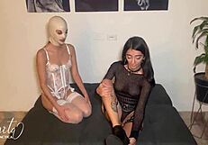 yo check lunita galactica leading this wild bisexual bdsm lesbian orgy holiday group bang