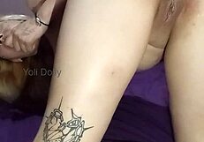 Blonde Latina Masturbates Huge Ass with Toys Piercing Nipples in Bisexual Frenzy