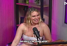 gostosa safada flashes her feet then gives a sloppy deep blowjob lesson on monster cock