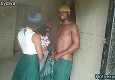 naughty schoolboy bangs two horny college girls threesome