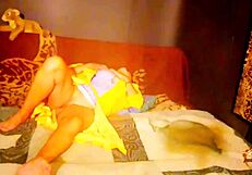 Brunette amateur Klaudiaambergirl masturbates to cum mouthful after solo tit play