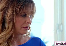 busty blonde smothers stepsis hairy pussy in facesitting domination