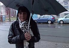 Street teen approached fucked hard for cash in Germany