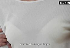 Cheating Masseur Pounds Tight Shaved Pussy of Oiled Client Hard