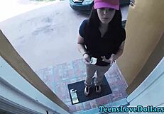she's a newbie teen riding that hard cock like a pro already