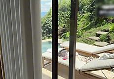 my stepbrother spies me sunbathing by the pool and just has to fuck my tight pussy