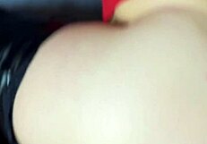 hot petite redhead neighbor in tight leggings bends over for pov doggystyle pounding