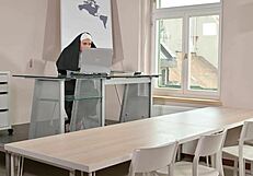 Naughty nun Brittany Bardot DPs spanked by students' dads?