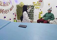 Doctor's checkup turns into blowjob, anal pounding and papaya creampie trick