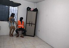 hot wife gropes her big natural tits alone after hubby leaves