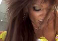 Two lesbians in heels fist and finger each other's buttholes on toilet