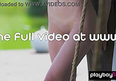 EASTERN EUROPEAN TEEN HOTTIE GLORIA SOL RIPS CLOTHES STRIPS NAKED OUTDOOR!