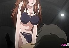 Teacher pounds pregnant student's big tits hentai!