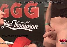 two pervert whores take massive bukkake blowbang cumshots swallowing every facial load