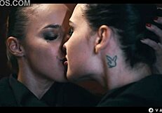 Cosplay Vampires Rip Leather In BDSM Lezdom Pussy Lick Domination